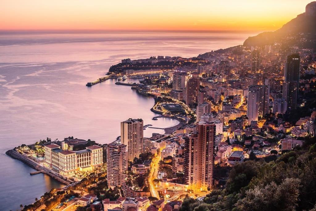 Ferienwohnung Les Jardins De Monaco Vue Mer Et Piscine Saint-Antoine  Exterior foto